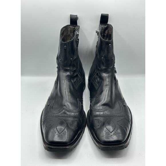 MARK NASON Lounge U Rock Ankle Boots Leather Moto Sz 14 $550 main image 4